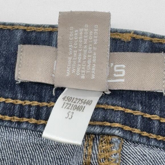 Chicos Jeans 2.5 Short (14) 36x28 Mid Wash/Rise Straight Stretch Denim Staple - Picture 12 of 13